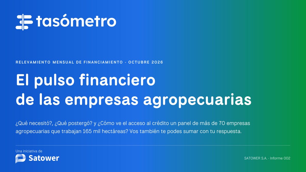 Portada del informe del pulso del Tasómetro SATOWER, Octubre 2026
